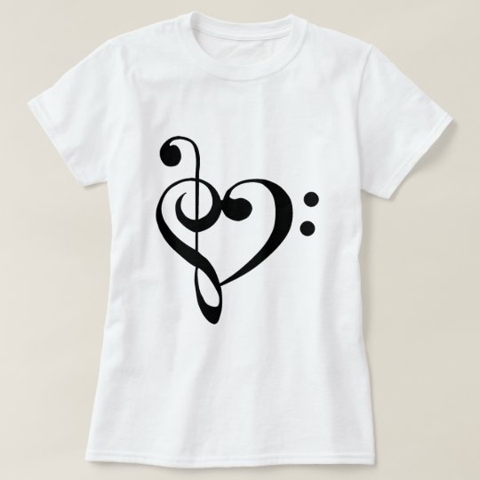 I heart music T-Shirt | Zazzle