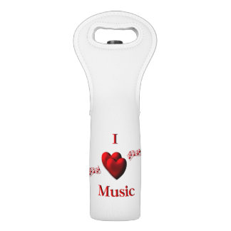 I Heart Music Wine Bag
