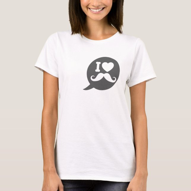 I Heart Mustache T-Shirt (Front)