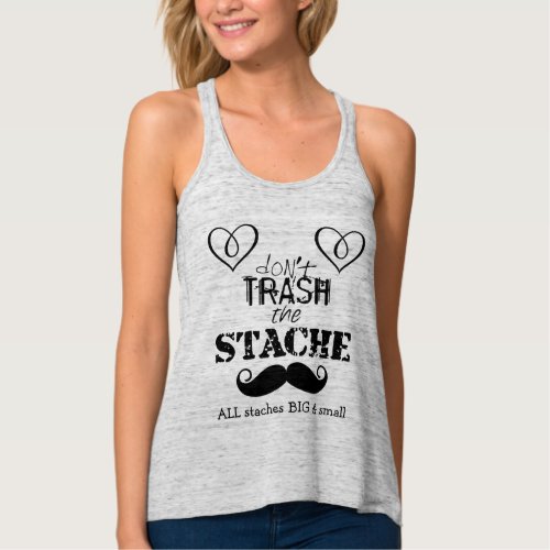 I heart mustaches big and small tank top