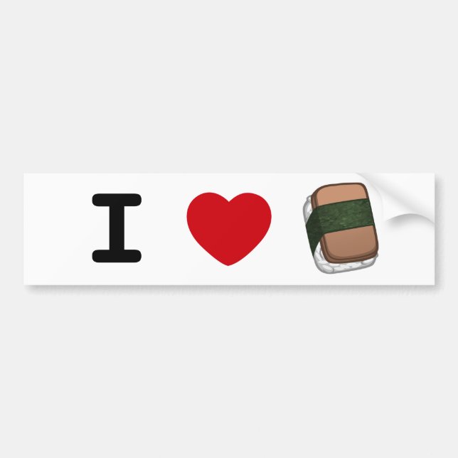I *heart* Musubi Bumper Sticker (Front)