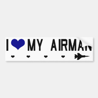 I Heart My Airman Bumpersticker Bumper Sticker