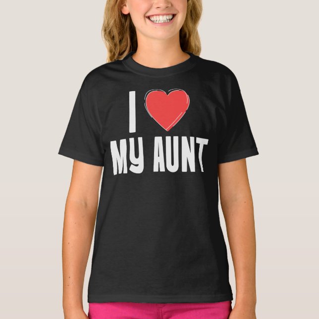 I (Heart) My Aunt Kids Shirt (Front)