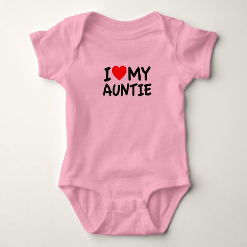 I Heart my Auntie Baby Bodysuit