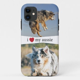 I Heart My Aussie Australian Shepherd iPhone 11 Case