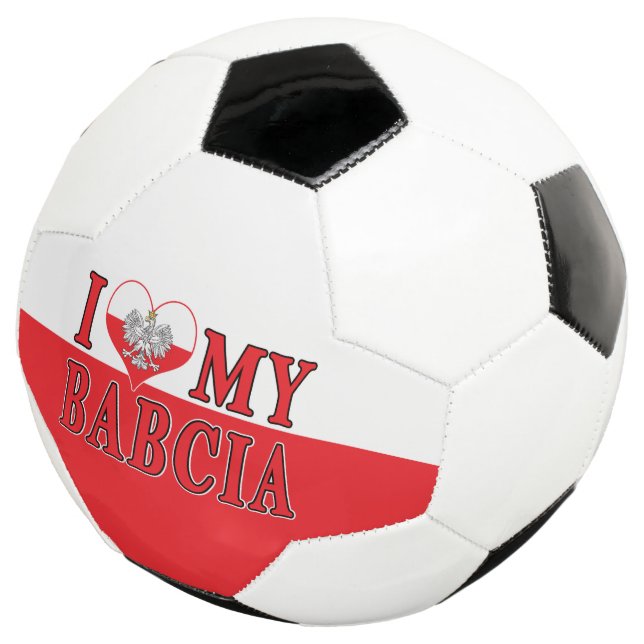 I Heart My Babcia Soccer Ball (Three Quarter)