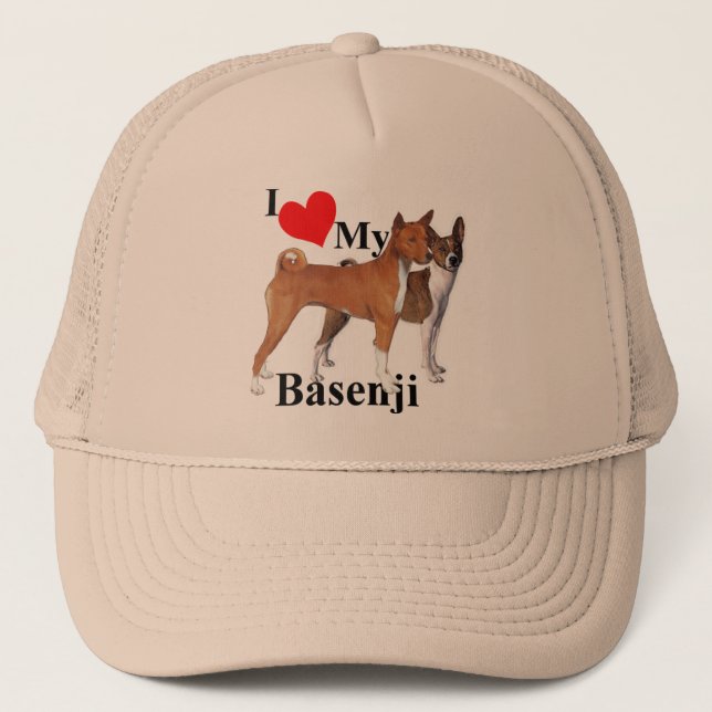 I Heart My Basenji Trucker Hat (Front)