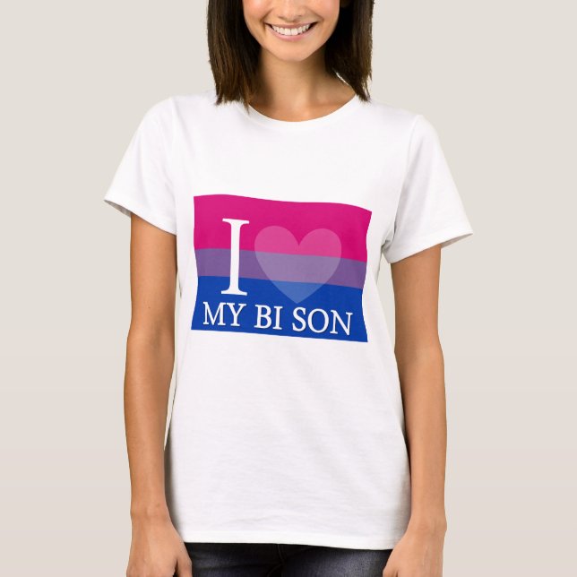 I Heart My Bi Son T-Shirt (Front)