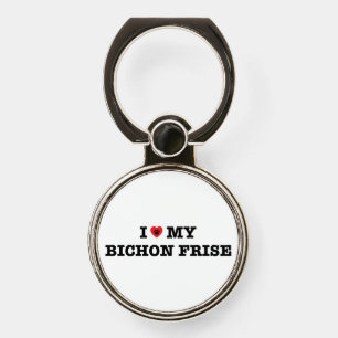 I Heart My Bichon Frise Phone Ring Stand