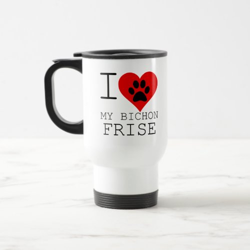 I heart my Bichon Frise Travel Mug