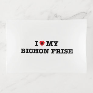 I Heart My Bichon Frise Trinket Tray