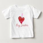 I Heart My Big Sister Baby T-shirt at Zazzle