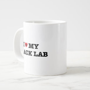 I Heart My Black Lab Jumbo Coffee Mug