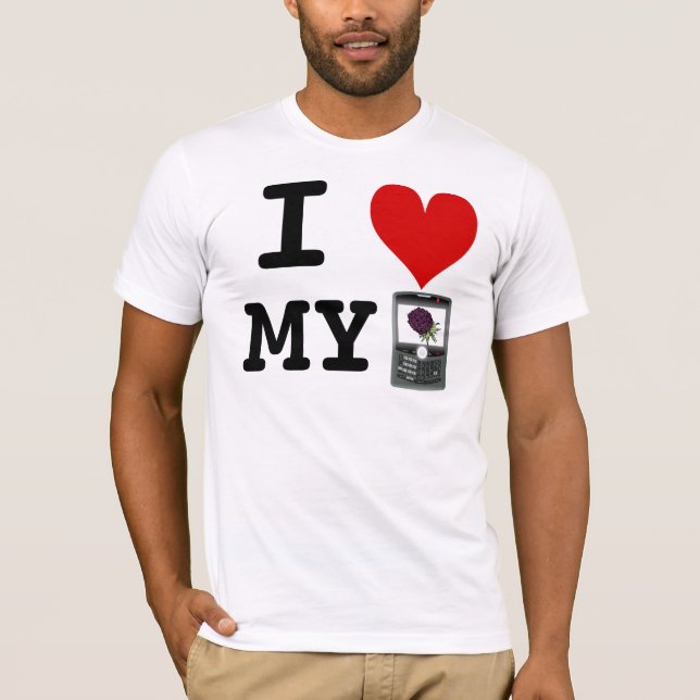 I Heart My Blackberry tshirt - (Front)