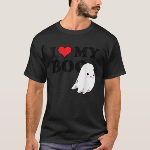 I Heart My Boo I Love My Boo Halloween Couple Cost T_Shirt