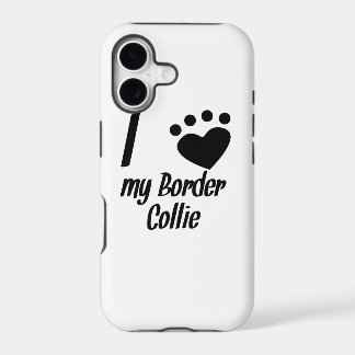 I Heart My Border Collie iPhone 17 Case