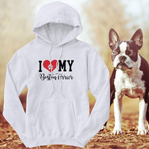 I Heart My Boston Terrier Hoodie