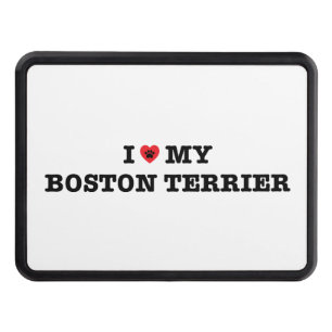 I Heart My Boston Terrier Trailer Hitch Cover