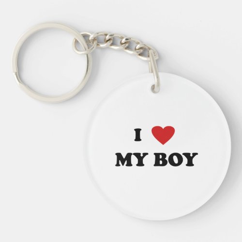 I heart MY BOY Keychain