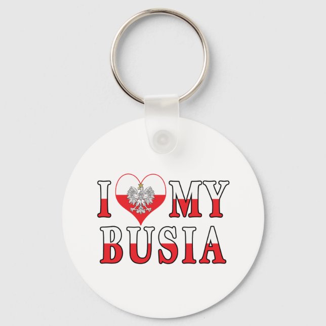 I Heart My Busia Keychain (Front)
