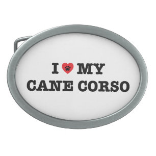 I Heart My Cane Corso Belt Buckle