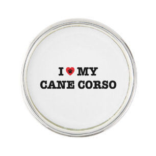 I Heart My Cane Corso Lapel Pin