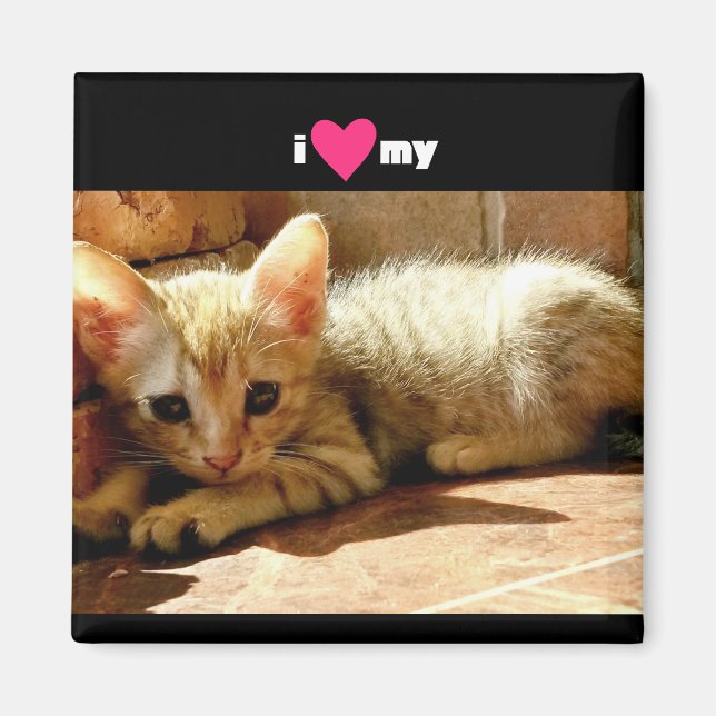 I Heart My Cat Magnet (Front)