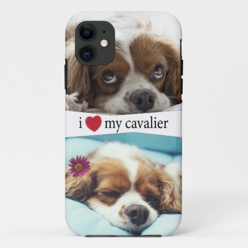 I Heart My Cavalier King Charles Spaniel iPhone 11 Case