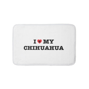 I Heart My Chihuahua Bath Mat