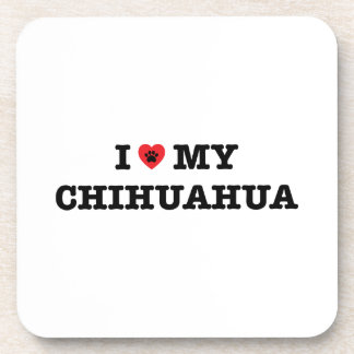I Heart My Chihuahua Beverage Coaster