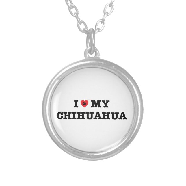 I Heart My Chihuahua Necklace (Front)