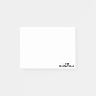 I Heart My Chocolate Lab Post-it Notes