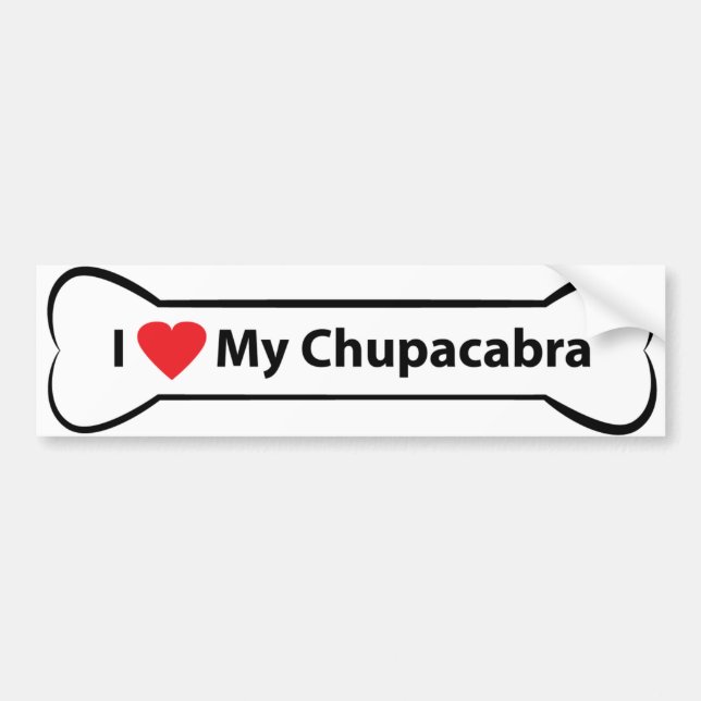 I heart My Chupacabra Bumper Sticker (Front)