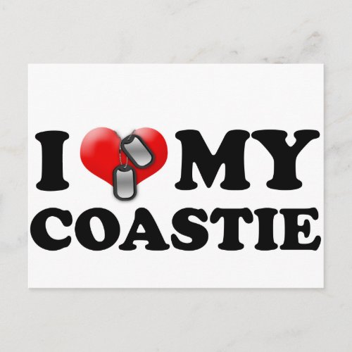 I heart my Coastie Postcard