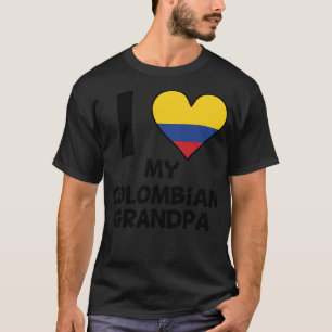I Heart My Colombian Grandpa funny alpaca T-Shirt