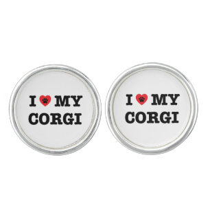 I Heart My Corgi Cufflinks