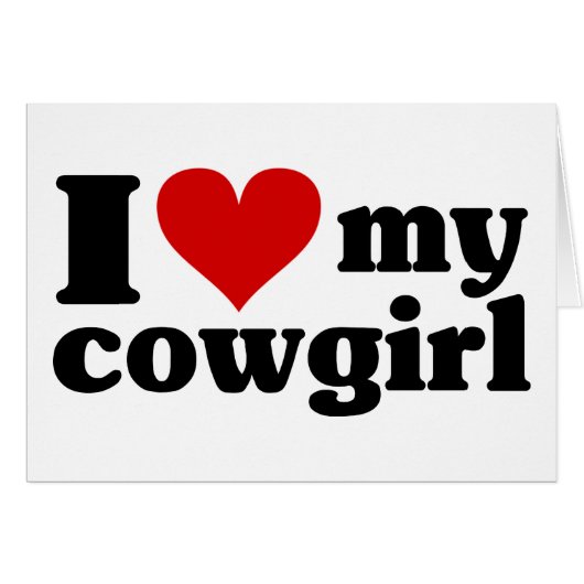 I Heart My Cowgirl Cards (Front Horizontal)