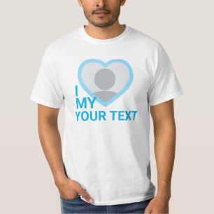 I heart my customizable photo text tshirts