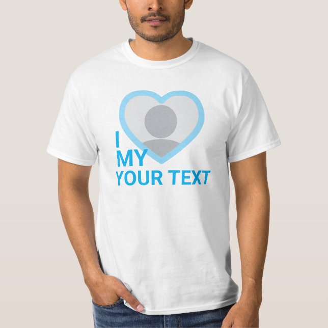 I heart my customizable photo text tshirts (Front)