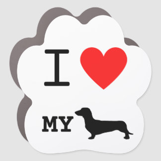 I heart my Dachshund Car Magnet