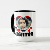I Heart My Daughter Personalized Photo Mug (Front Left)
