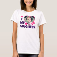 I Heart My Daughter Personalized Photo Pink