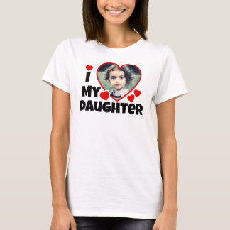 I Heart My Daughter Personalized Photo T-Shirt