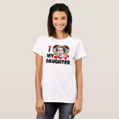 I Heart My Daughter Personalized Photo T-Shirt (Front Full)