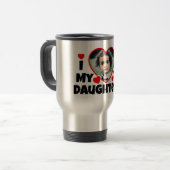 I Heart My Daughter Personalized Photo Travel Mug (Front Left)