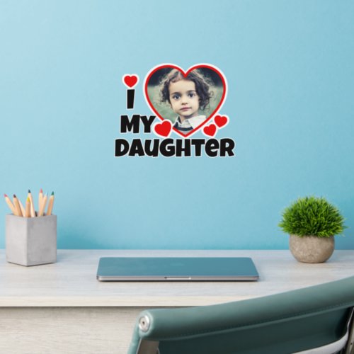 I Heart My Daughter Personalized Photo Wall Decal