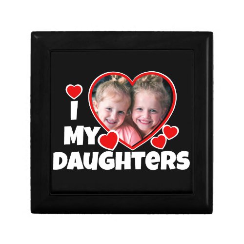 I Heart My Daughters Personalized Photo Gift Box