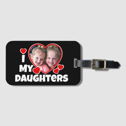 I Heart My Daughters Personalized Photo Luggage Tag