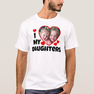 I Heart My Daughters Personalized Photo T-Shirt