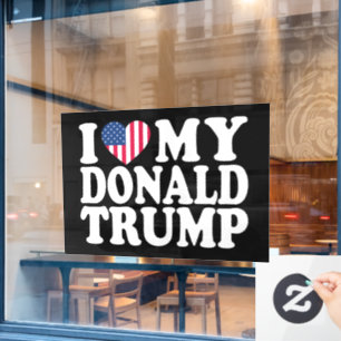 I Heart My Donald Trump For President 2024 Window Cling